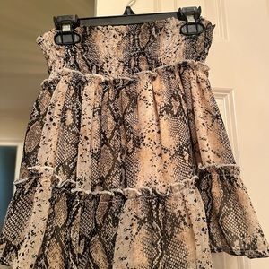 Altard state snakeskin mini skirt